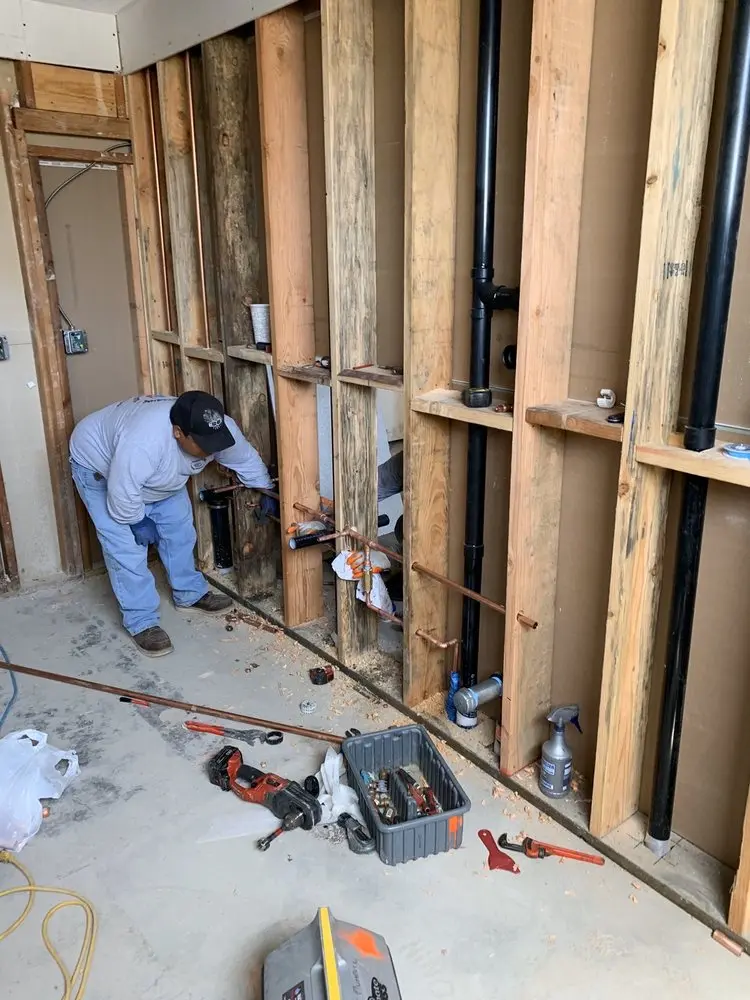 Commercial rough-in plumbing for Water Heater Replacement in Strawberry Terrace South